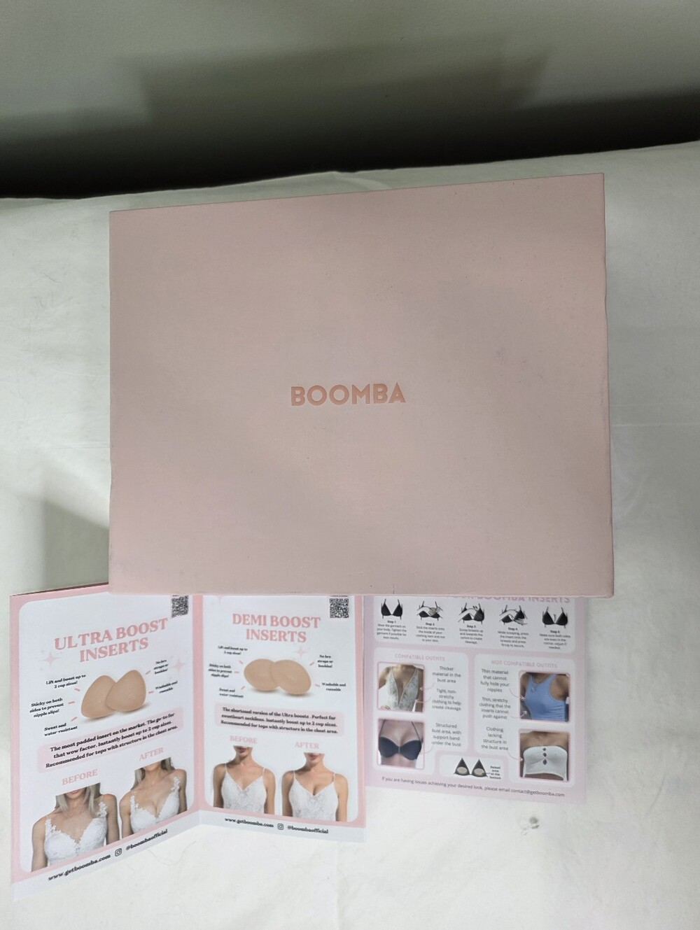 New In Box BOOMBA XL Subtle Lift Inserts Beige